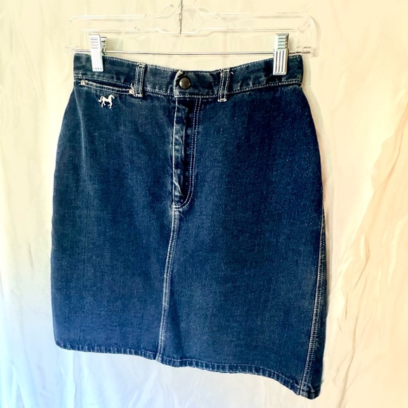 Denim vintage midi skirt brand is Pizazz 90s or 70s style - Picture 3 of 5